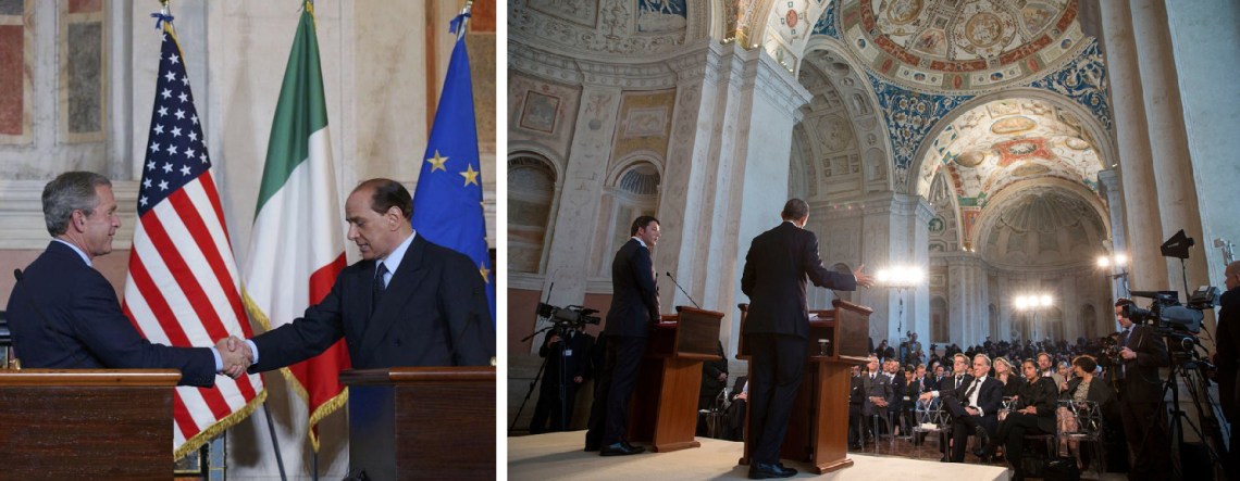 berlusconi-renzi-bush-obama