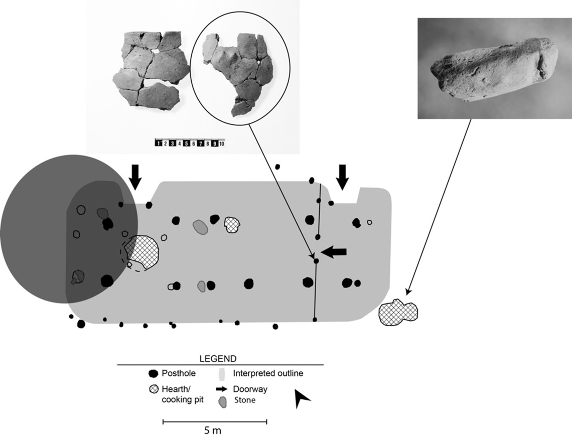 House 1 from Håbakken, Rogaland, redrawn and amended by MHE after Hemdorrf 1987)